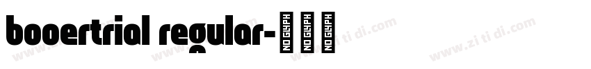 booertrial regular字体转换
